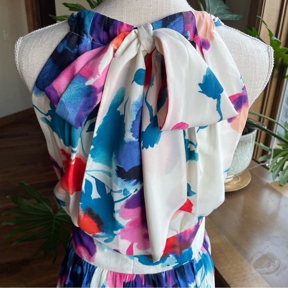 Eliza J Floral Print Halter Maxi Dress - Picture 5 of 14